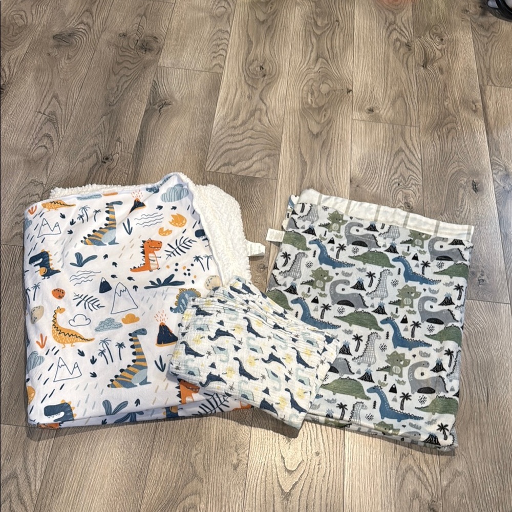Dinosaur Print Baby Blankets